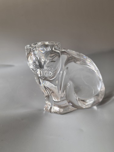 Waterford crystal cat looking - waterford,