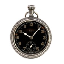 Serviced WWII Military Elgin GS MKII I-1219 Fob Watch – Circa 1943 #67693