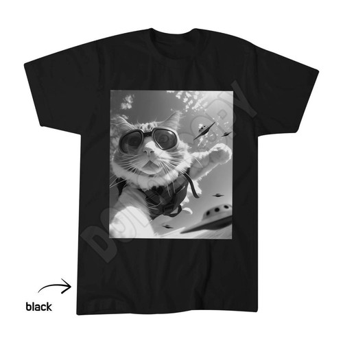 Funny skydiving cat selfie - funny,