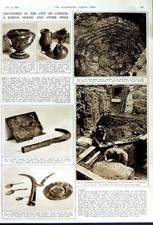 Original Old Vintage Print