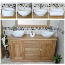 Solid Oak Bathroom Vanity Unit
