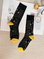 PAC-MAN Yellow Retro Arcade Game 1980's Theme Novelty Socks gift Xmas  UK 7-10
