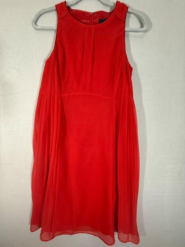 Coast red pleated chiffon - pleated,
