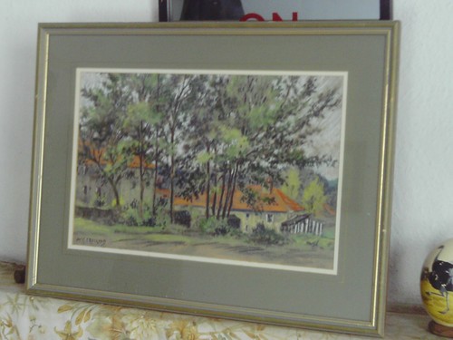 Vintage 1990s pastel painting - vintage,