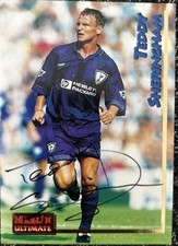 Signed Merlin Teddy Sheringham Football Card Football Autograph Spurs