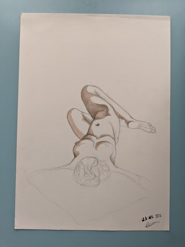 Original nude life drawing