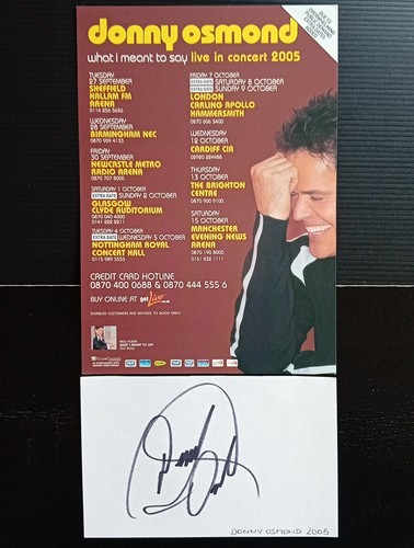 Donny osmond signed - donny,