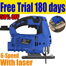 Electric Jigsaw Jig Saw with laser Wood Metal Plastic Cutting Blades Power Tool