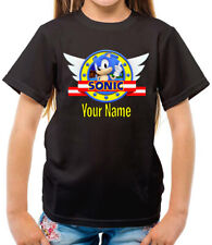 Sonic The Hedgehog Personalised Adult Kids T-Shirt Gaming Cartoon T shirt Xmas