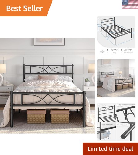 Stylish 3ft metal bed - stylish, platform