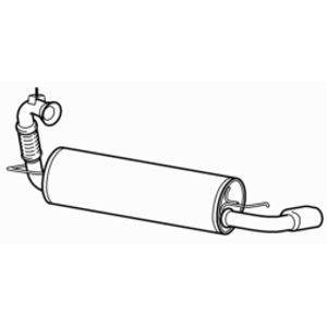 Rear silencer back box with - rear,