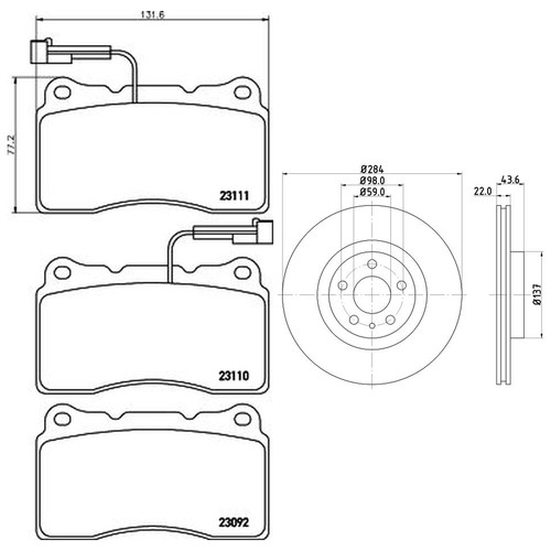 Mintex front brake discs - mintex,