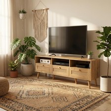 Manila Oak Rattan 3 Drawer