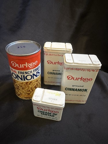 Vintage durkee spice tins - spice, lot
