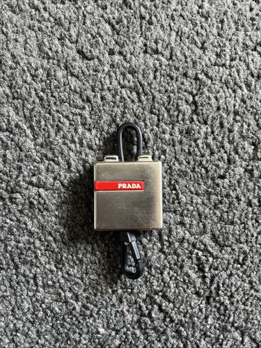 Prada sport red tab keychain - prada,