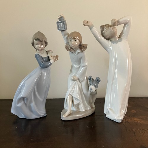 Lladro figurine bundle girl - figurine, x3