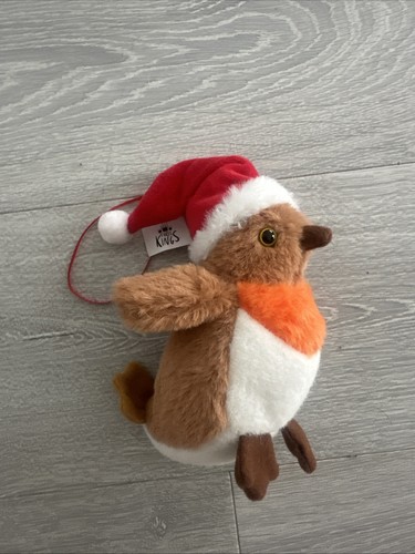 Soft plush christmas robin - soft,