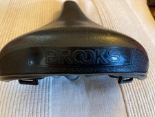 Brooks Saddle. Vintage Black Plastic Town Bike Saddle. Made In Italy