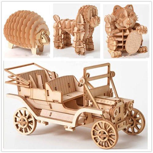 Wooden car animal - wooden,