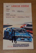 Hans Heyer SIGNED G5 Lancia Beta Montecarlo Turbo Promocard   1980