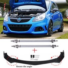For Vauxhall Corsa VXR Astra Opel Front Bumper Lip Splitter Spoiler +Strut Rods