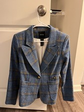 Smythe Blue Brown Plaid Blazer