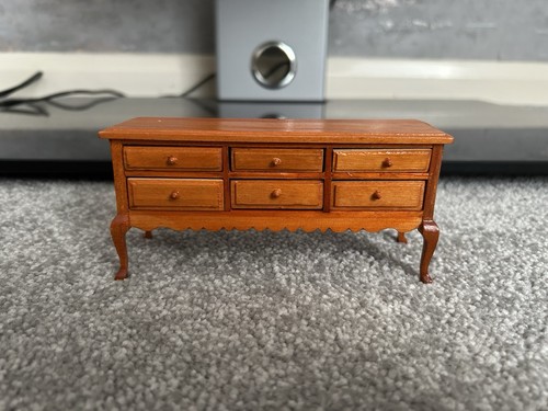 Dolls house furniture - dolls, cabinet