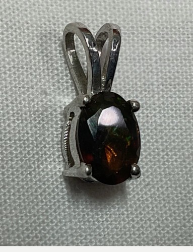 Sterling silver black opal