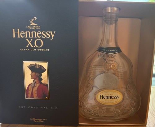 Hennessy empty bottle with - hennessy, xo
