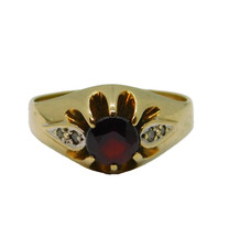 9ct Yellow Gold, Garnet &