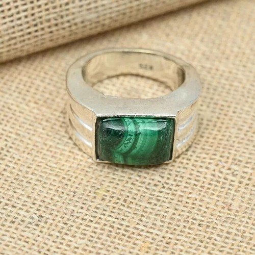 Malachite stone men ring - stone, men's