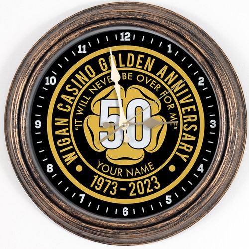 Personalised wall clock wigan - wall,