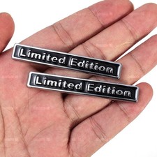 2x 3D Limited Edition Logo Emblem Badge Metal Sticker Black Car Accessories