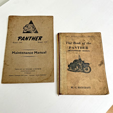 PANTHER MODEL 100 & 120 (1949-59) VINTAGE OWNERS MAINTENANCE MANUAL & BOOK