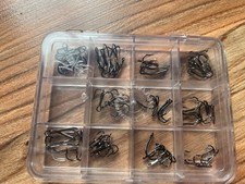 Salmon Tube Fly Hooks & Myran Box (Made in Sweden) Size 6,8,10 & 12