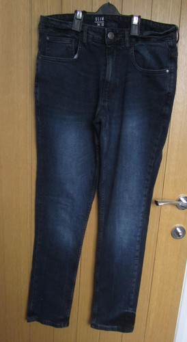 Men blue denim jeans - denim,