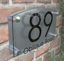 Large acrylic property house sign 280mm x 180mm