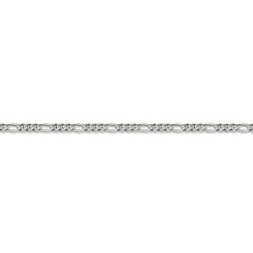 3mm figaro chain 14k white - chain,,