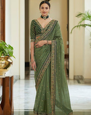 Embroidered Bollywood Art Silk