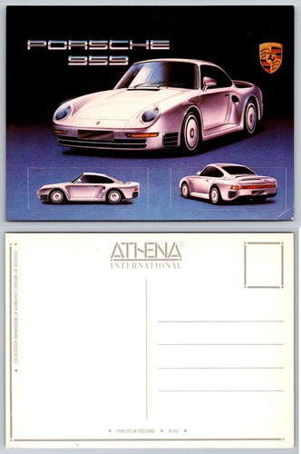 Porsche 959 supercar postcard - porsche,