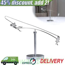 Kinetic Fishing Sculpture,The Fisherman Balancing, Balance Art for Your Space UK