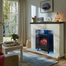 Electric fireplace suite - fireplace, with