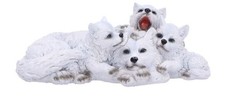 White Winter Wolves & Puppies