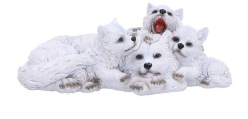 White winter wolves - white,