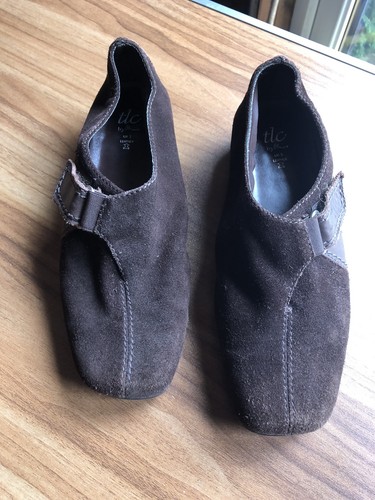 Ladies brown leather - , suede