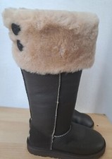 UGG Australial Brown Over Knee Bailey Button Boots UK3 US5 EU36 Authentic RARE 