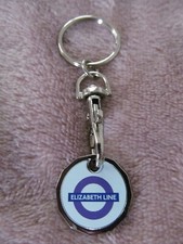 Genuine Elizabeth Line Rare Trolley Token Keyring Metal New Unused Train Railway