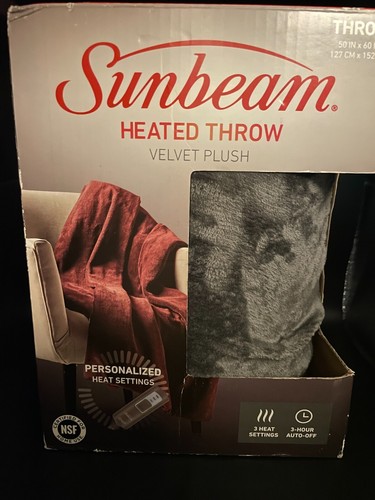 Sunbeam heated throw - sunbeam, blanket