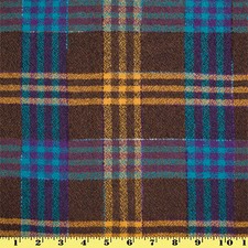 Wool Plaid Fabric by Yard