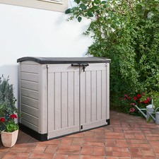 Keter Store It Out Arc 1200L Garden Storage Box Shed Outdoor Bin Chest Beige NEW
